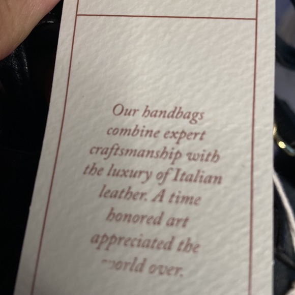 Anna Paola Italian Black Leather Bucket Bag NWT. - Picture 13 of 13